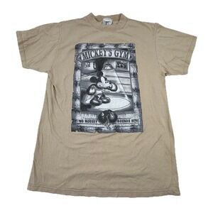 VTG Mickey's Gym Black & White Poster T-Shirt Mens Medium Mickey & Co Tultex